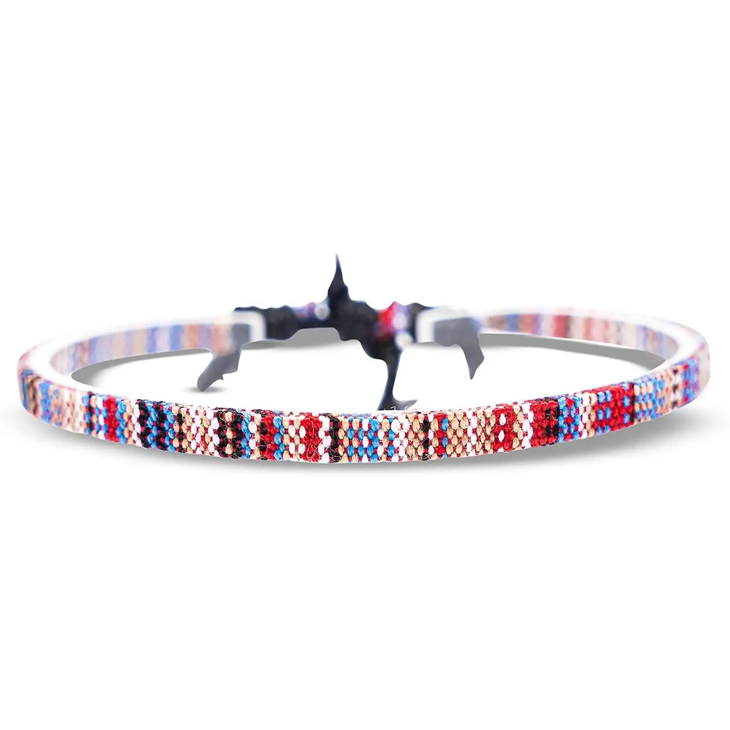Unisex Braided Woven Water-Resistant Surfer Anklet, Adjustable Beach Wear Accessory with Ethnic Look for Hippie Style Costume Jewelry