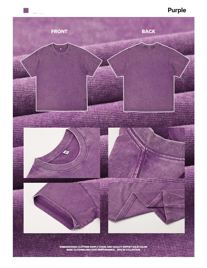 1/4 Pack Oversized Tshirts for Men Gym Vintage Heavyweight T Shirts Cotton Workout Acid Wash Baggy Tees