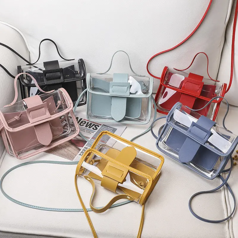 2026 Summer New Style Small Fresh Transparent Bag Fashion Small Square Bag Women's Bag Single Shoulder Crossbody Bag Simple Small Bag,back to school,back to school haul