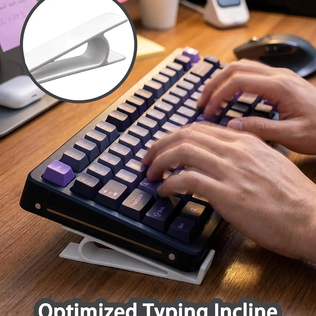 Ergonomic Keyboard Riser Stand, Non-Slip Universal Holder, Multiple Colors Available, Office Gaming Dedicated, From Zoy Shop, Gaming Accessories, Gaming Pc Accessories