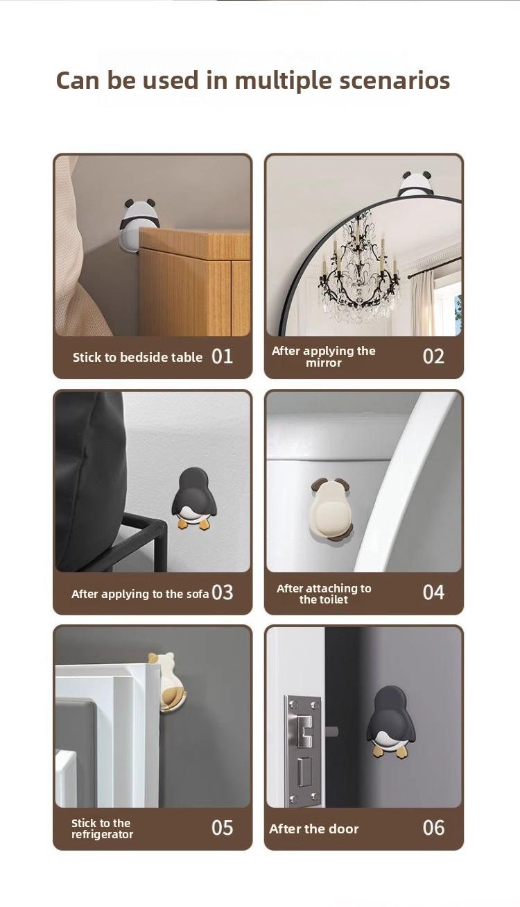 Silicone Door Stopper Bumper Stickers, Self Adhesive Door Handle Crash Pads, Soundproof Anti-Collision Dots for Wall, Refrigerator & Furniture, Quiet Protector to Prevent Scratches & Damage at Home