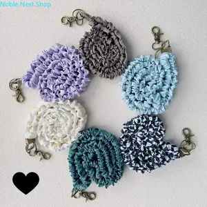 17.5 Inch Stretchy PVC Lanyard, Hypoallergenic Soft Tangle-Free Neck Strap, Cute Bead Charm Keychain, Elegant Backpack Tag for Students, ID Badges, Phones & Good Luck Gifts