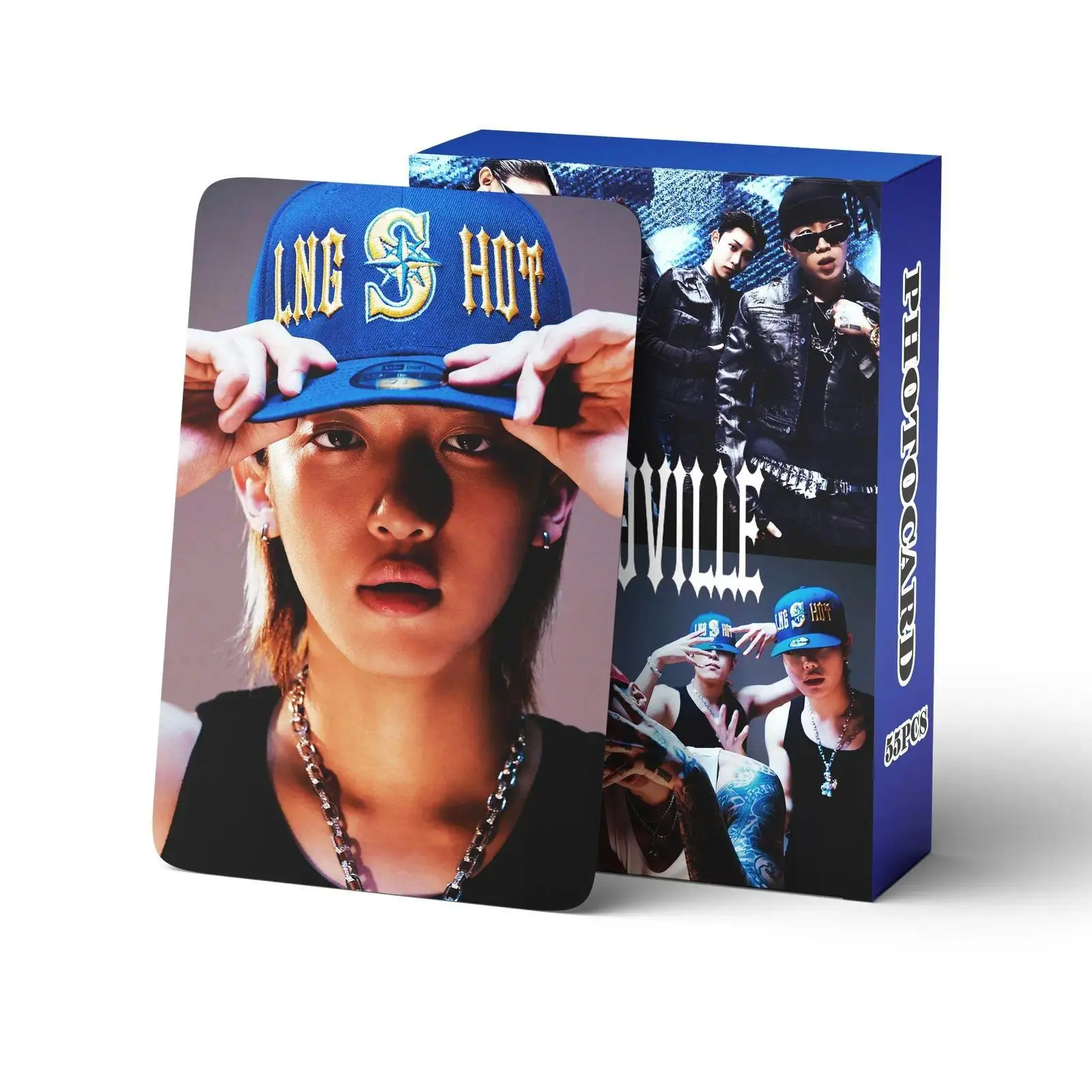 55pcs LNGSHOT New Album 4SHOVILLE Jay Park Photo Card Photocards Stickers Kpop Merch Lomo Cards Set Fans Collection Cards Gift