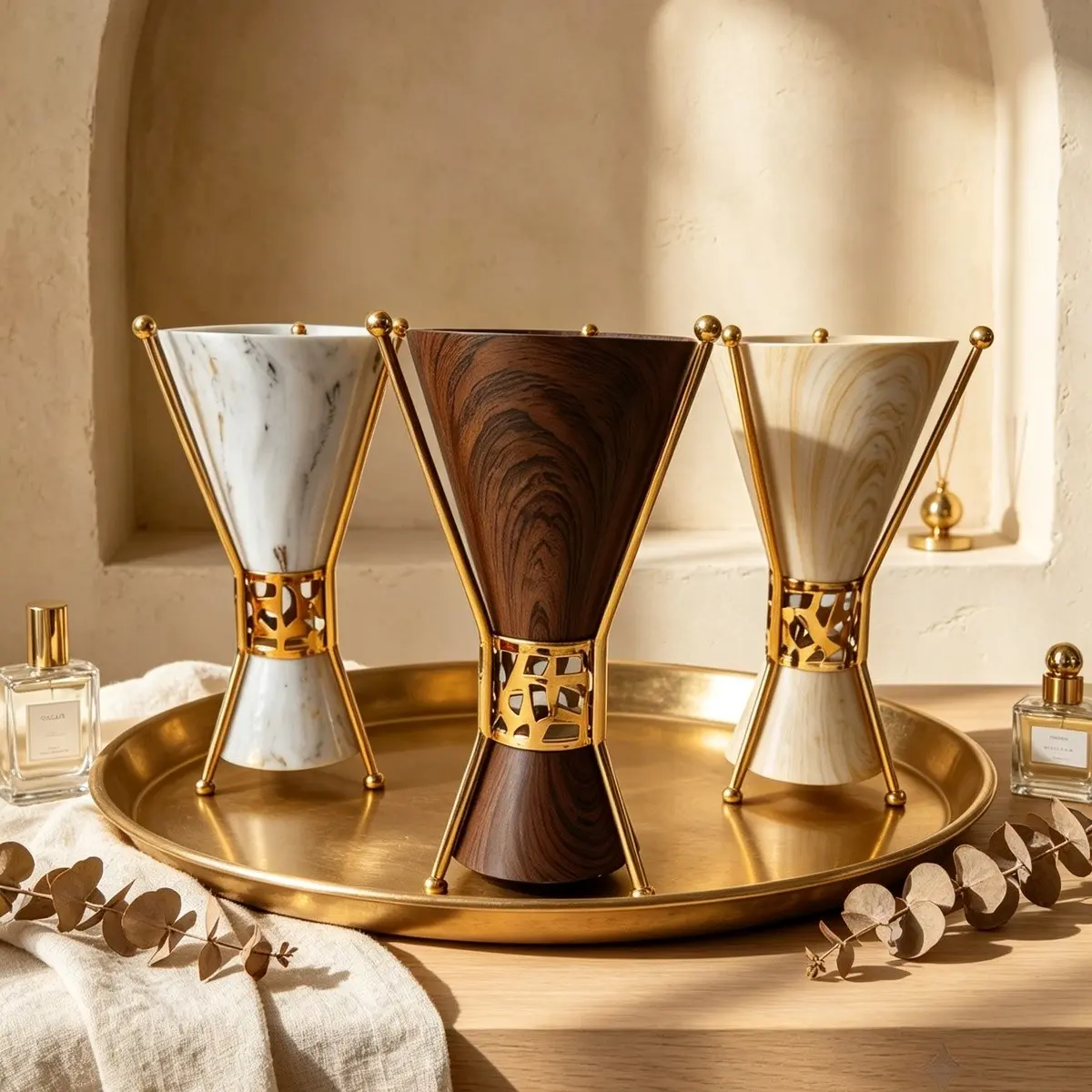 1pc Conical iron incense burner with unique creative design, minimalist elegant metal decor for aromatherapy & meditation. Versatile desktop ornament perfect for festivals, parties, home, office, tea room, dining table and living room decor.