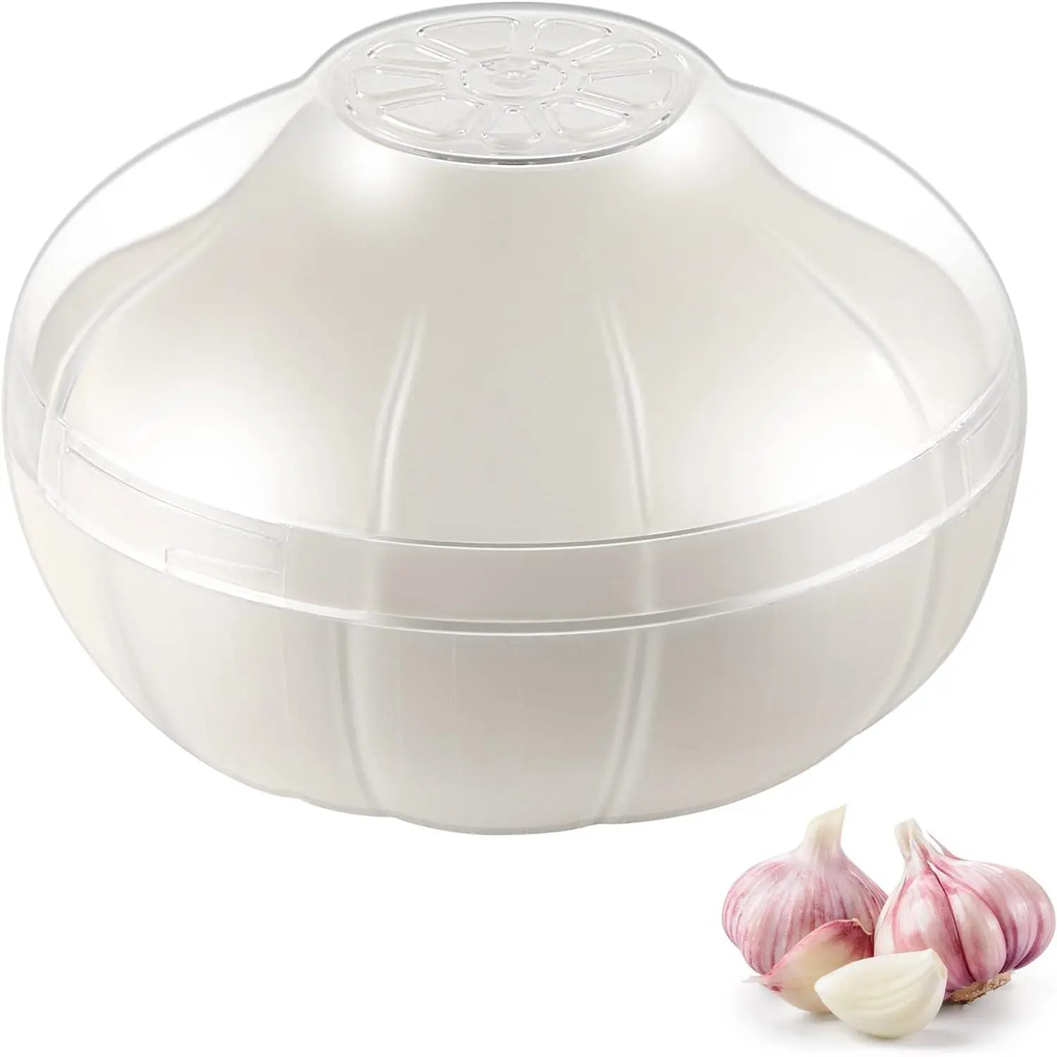 Garlic Storage Containers,  Garlic Keeper for Refrigerator, Individual Garlic Saver Holder Organizer for Fridge to Keep Garlic