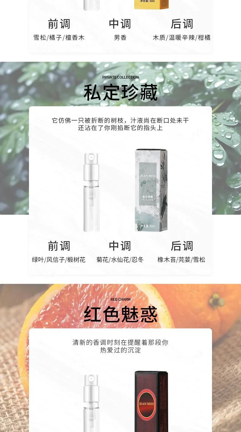 Portable 3ML Premium Perfume Long Lasting Fragrance Original Cologne Travel Size Atomizer Wholesale