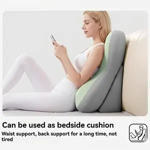 One multi-functional cushion and base memory foam backrest, suitable for reading on the bed. Adjustable ergonomic pillow, suitable for the back and neck. Multi-functional cushion, suitable for gaming and watching TV base. Supportive backrest