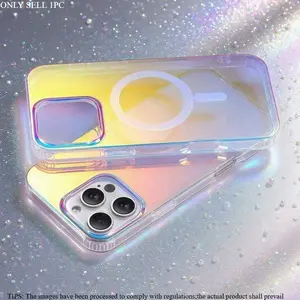 Magnetic Wireless Charge Protective Case Cover For Smartphone Cellphone iPhone 16E 16 15 14 13 12 11 Pro Max Plus Transparent Acrylic Casing Accessories