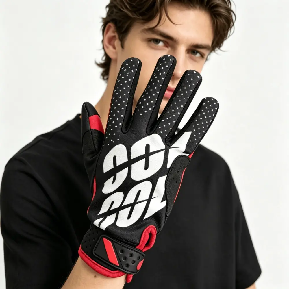 Men Motocross Gloves，Baseball Glove，Pick Ball Gloves，Fashion Full Finger Sports Gloves Touch Screen Breathable Anti Slip Adjustable Wrist Strap Shock Absorbing MTB Mountain Bike Dirt Bike Motocross Racing Riding Gloves，Motorcycle Gloves