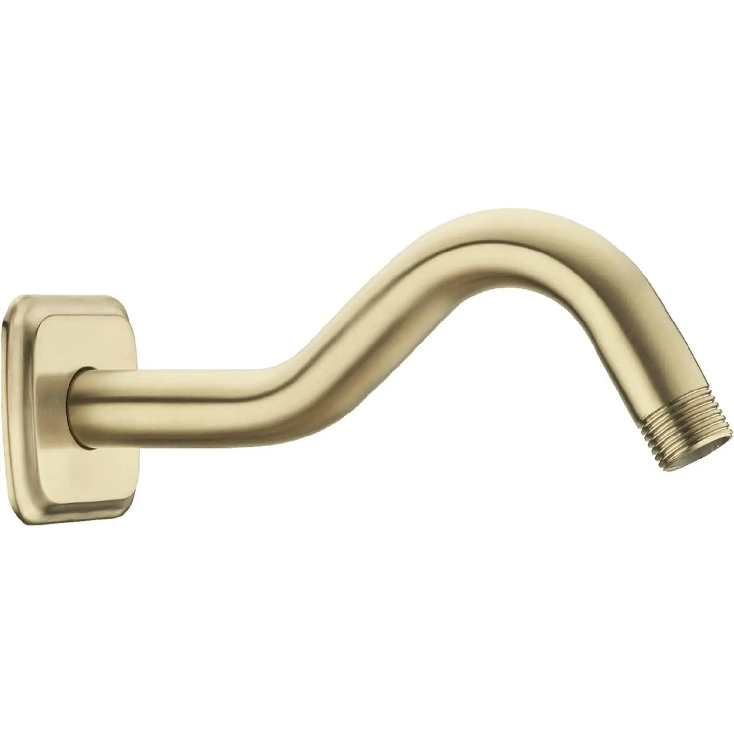 8 Inch Angled Shower Arm Extension with Flange, Stainless Steel Curved Shower  Arm , Brushed