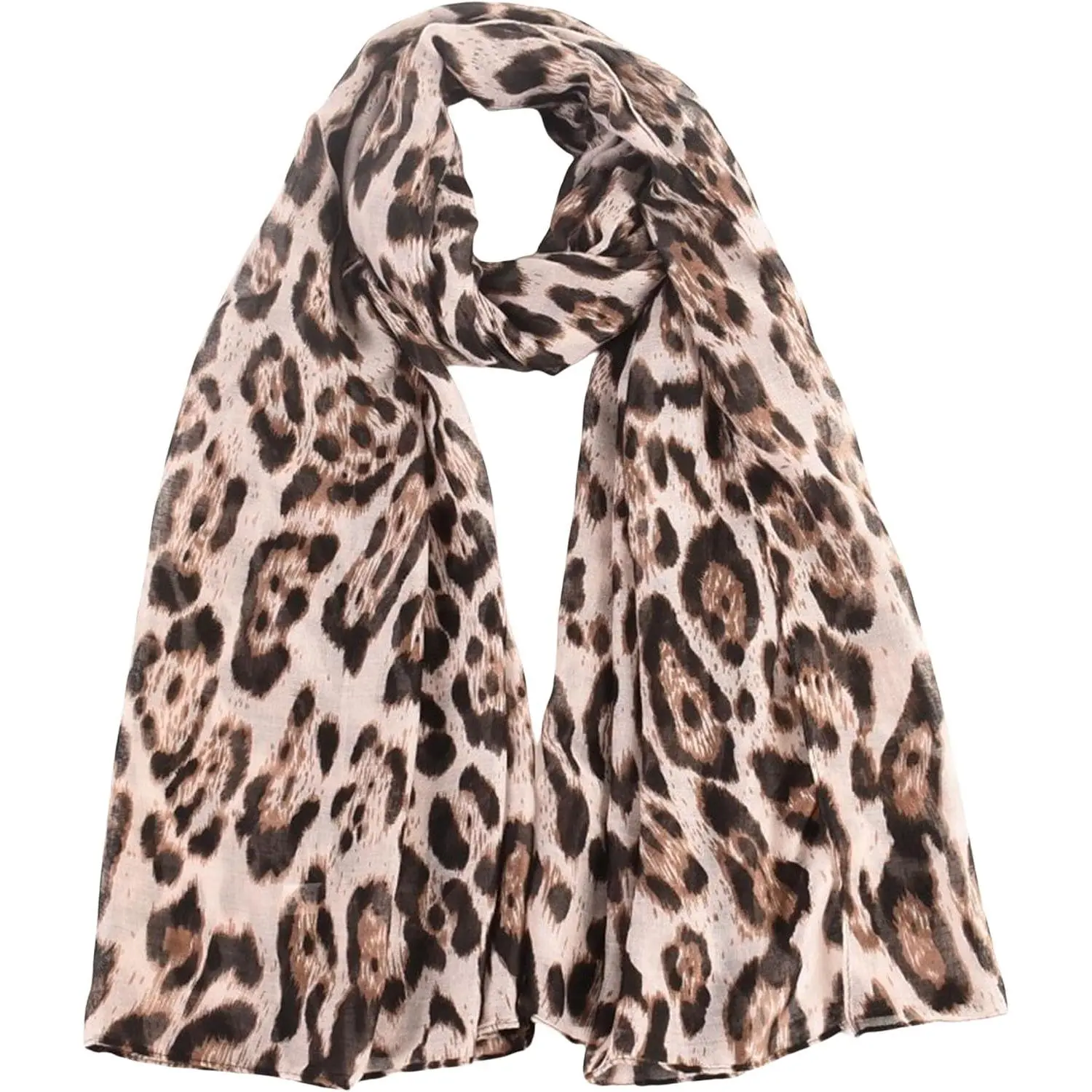 Leopard Print Scarf for Women Lightweight Soft Scarves Pashmina Headwraps  Hijab Shawls Wraps