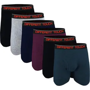 6 Men's Big and Tall USA Classic Design ComfortFlex Waistband Long Length Boxer Briefs Underwear