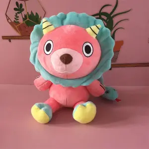 Spy x Family Complete 2 Styles Chimera Lion Plush Toy Full Set Anya’s Pet Stuffed Doll Pink Lion Body Green Mane Horns Snake Tail Two Nose Design Soft Flannel Anime Plushies Gift For Teens Spy Family Fans Girls Bedroom Sofa Desk Cabinet Cosplay Birthday P