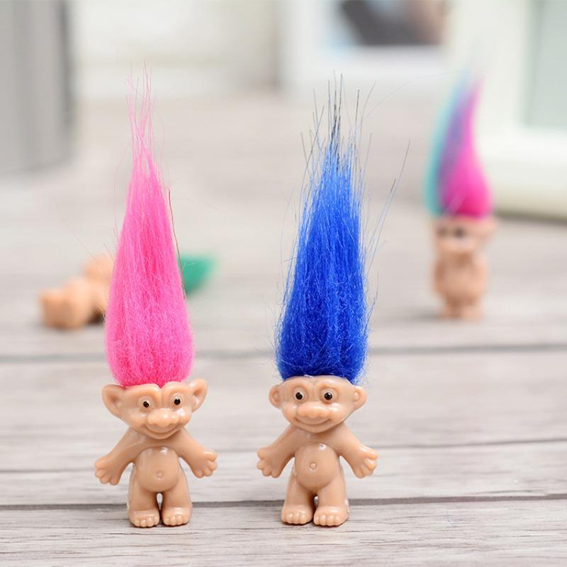 Troll Doll Toy Doll Injection Molded Doll Vintage Home Furnishings Cute Mini Collection