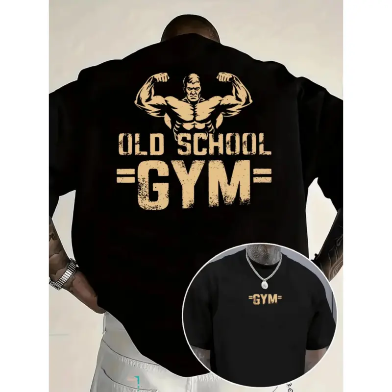 Vintage Men's Gym T shirt with Old School Weightlifting and Bodybuilding Graphics Breathable 100 Polyester Retro Workout Tee for Summer Fitness Casual Crew Neck Short Sleeve july men clothing,unisex, Gym Fashion, Gym-Themed Graphic Men's Short Sleeves Spo