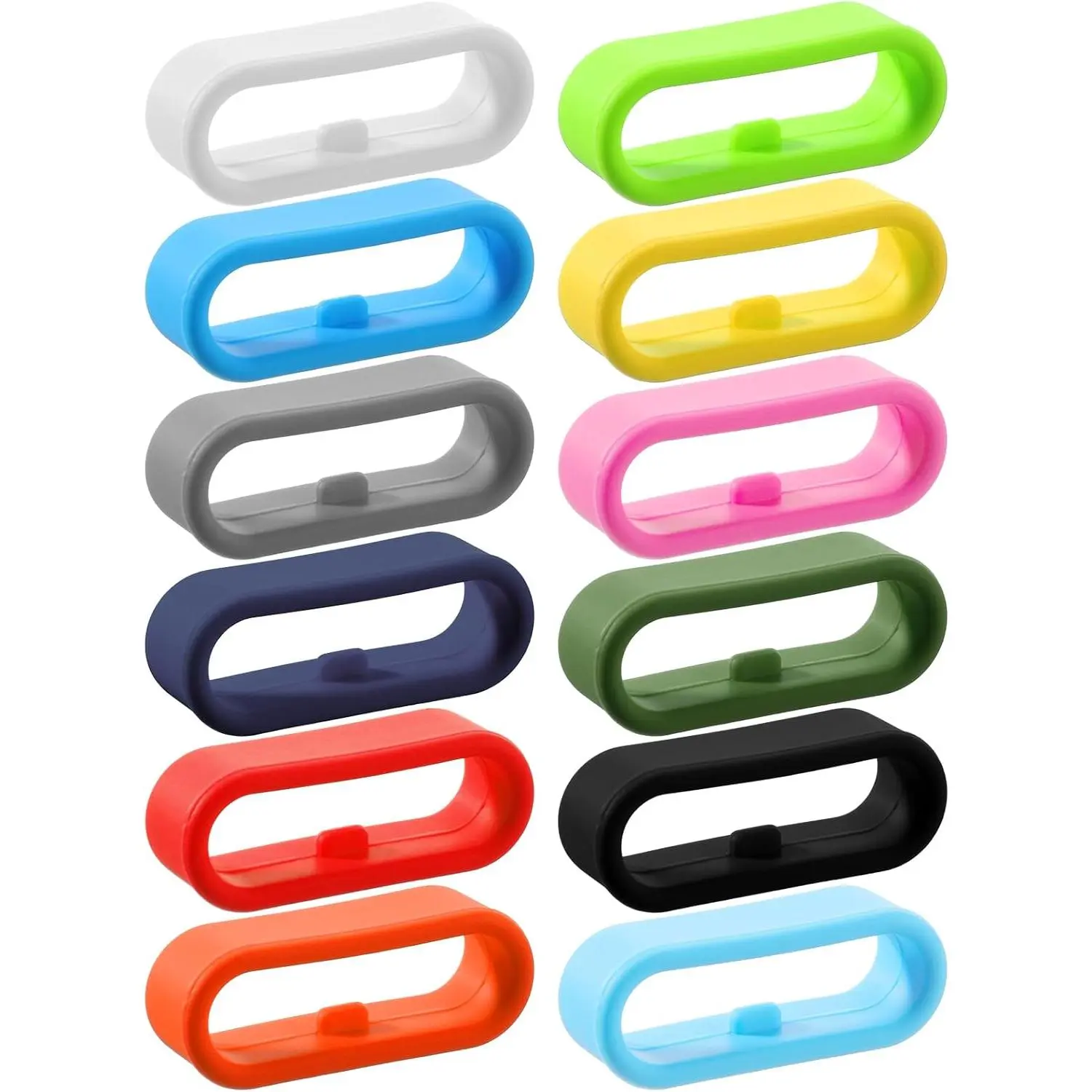 12 count  Magic Band Locks Magic Band Clips Multicolor Watch Band Keeper Magicband Lock Fastener Rings Loop Compatible with  Charge/Charge Hr/ Vivofit