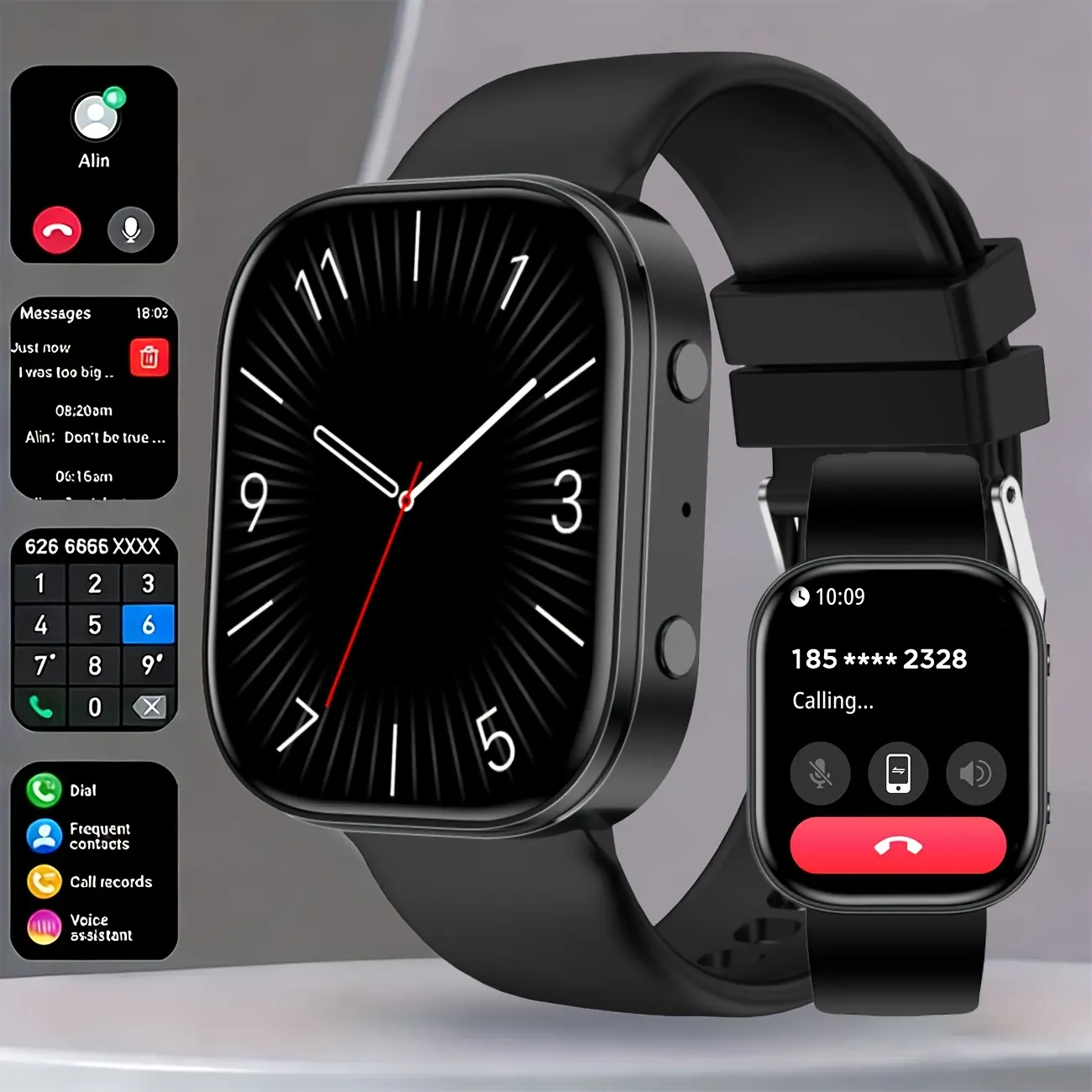 2026 Fashion Sports Smartwatch | USB Charging, TFT Screen, Rechargeable Battery, Wireless Call/SMS/Multiple Sports Modes Compatible iPhone and Android, Modern Style, IP68 Waterproof