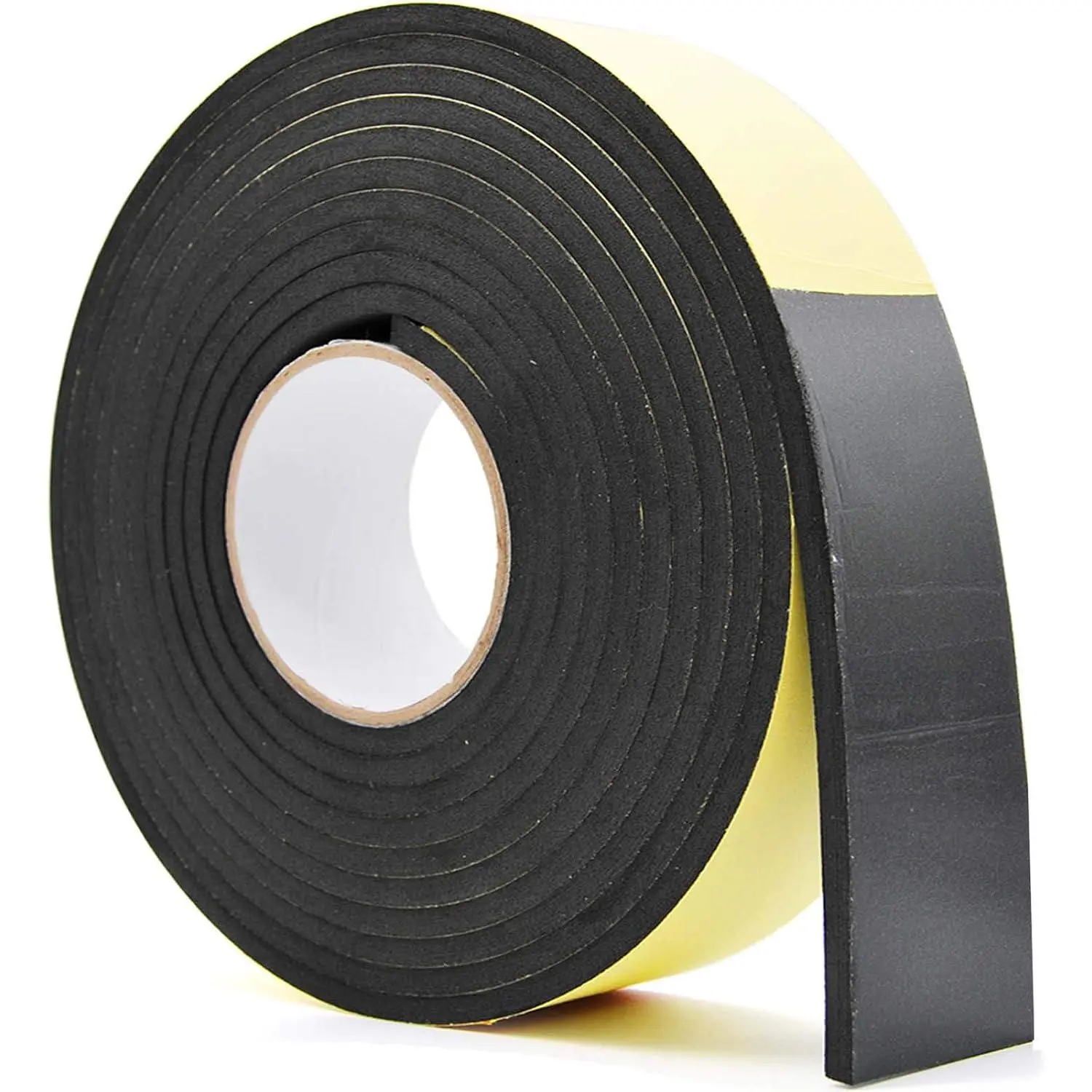 Weather Stripping for Doors -1" W x 1/4" T- Black  Seal Tape for Sliding Door Jamb, Front Door Frame Windows Insulation