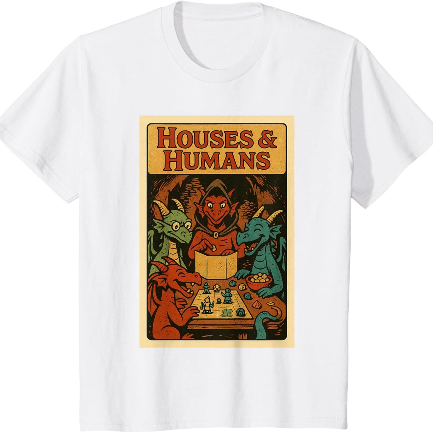 Gaming Houses Humans Funny Rpg Parody Gamer Men T-Shirt Gaming Houses Humans Funny Rpg Parody Gamer Men T-Shirt