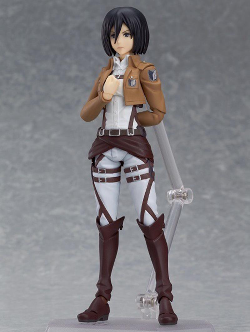 Anime Figure Attack On Titan Mikasa·Ackerman Standing Holding Sword Detachable Model Toy PVC Collection Desktop Ornaments 19CM