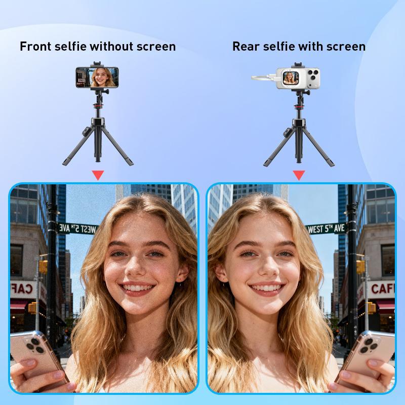 Mini Smartphone Vlog Selfie Display Screen Magnetic Selfie Monitor Compatible with iPhone and Android Rear Camera Selfie Vlog Live TikTok White.