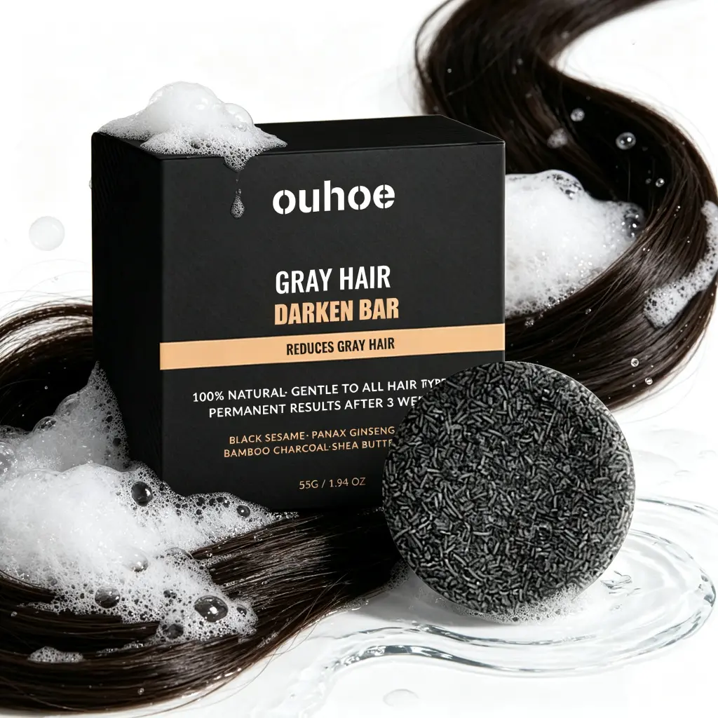 Gray Hair Reverse Shampoo Bar for Men – Natural Darkening Soap | Hair & Beard Wash | Deep Clean, Nourish, Moisturize, Thicken, Repair | Anti-Gray Hair Growth Treatment | Glossy Shiny Hair | Sulfate-Free | All Natural Daily Hair Care
