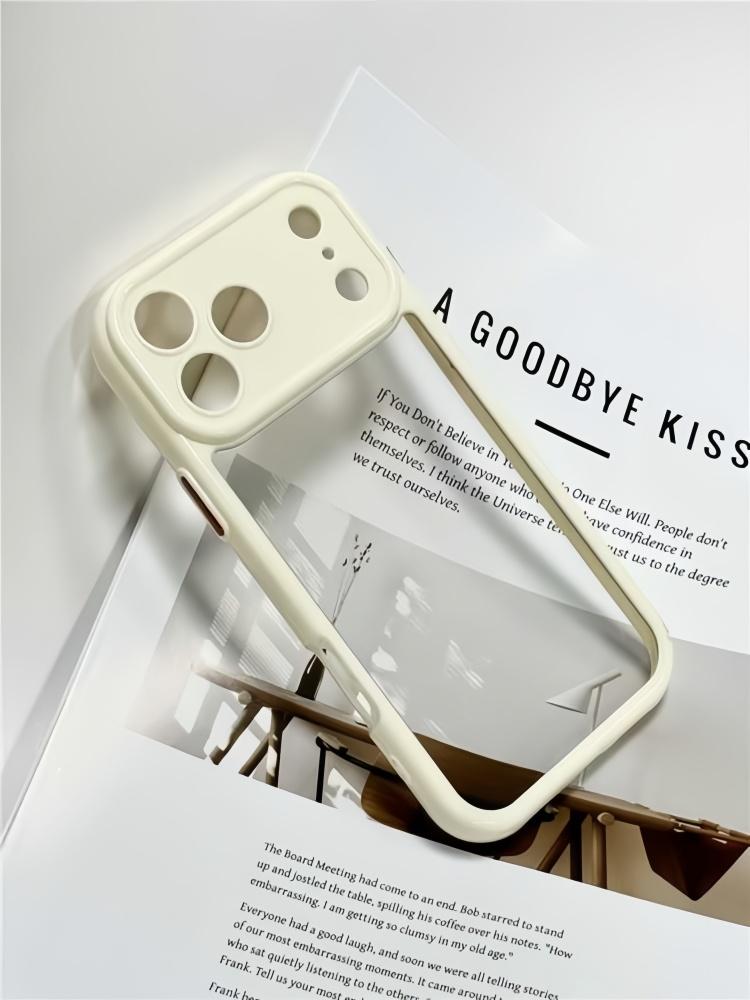 Premium Large Camera Window Clear Phone Case for iPhone 17 Pro Max/16 Plus/15 14 13 12 Pro, Soft TPU Bumper Anti-Scratch Shockproof Protective Cover in Multiple Solid Colors