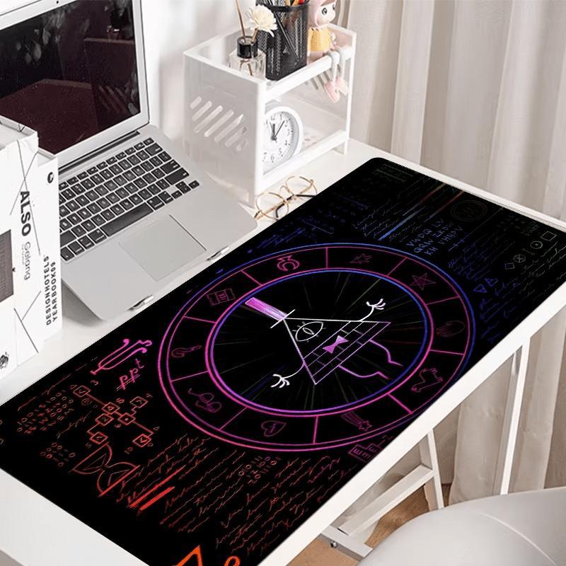 Mysterious Geometric Pattern Mouse Pad, Rectangle Gaming Mouse Pad, Office Desk Keyboard Mat for Home Office Desk
