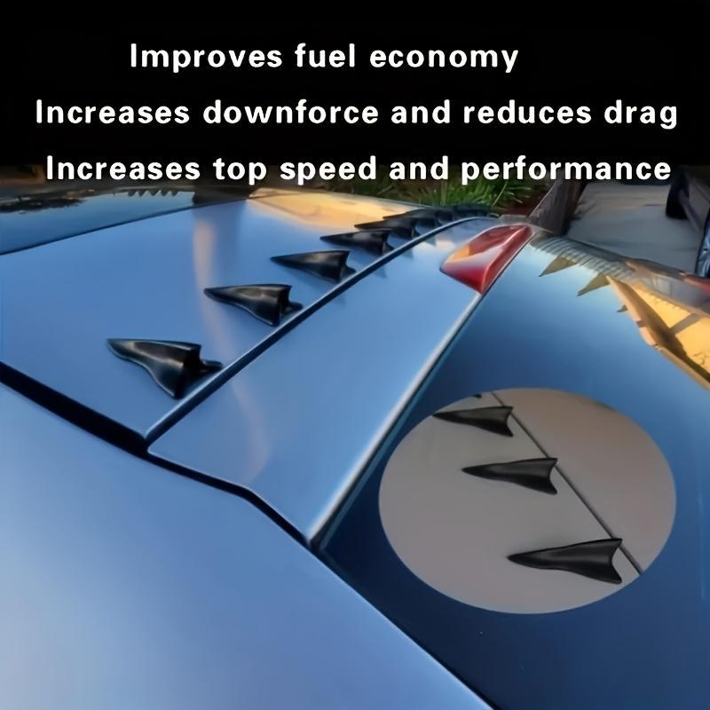6PCS Universal Car Roof Shark Fin Spoilers – Aerodynamic Decorative Roof Fins for Sedan, SUV, and Truck, Durable Lightweight ABS Exterior Accessories, Stylish Auto Modification Kit for Enhanced Sporty Look and Wind Flow Control SpringStatements