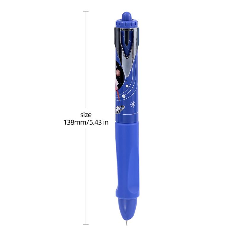 Set 2 simple posture fountain pens with starry sky pattern, blue theme, comes with 4 ink cartridges, replaceable ink cartridges, minimalist style, smooth continuous ink flow, quick drying, DIY study office writing, large capacity fountain pen set