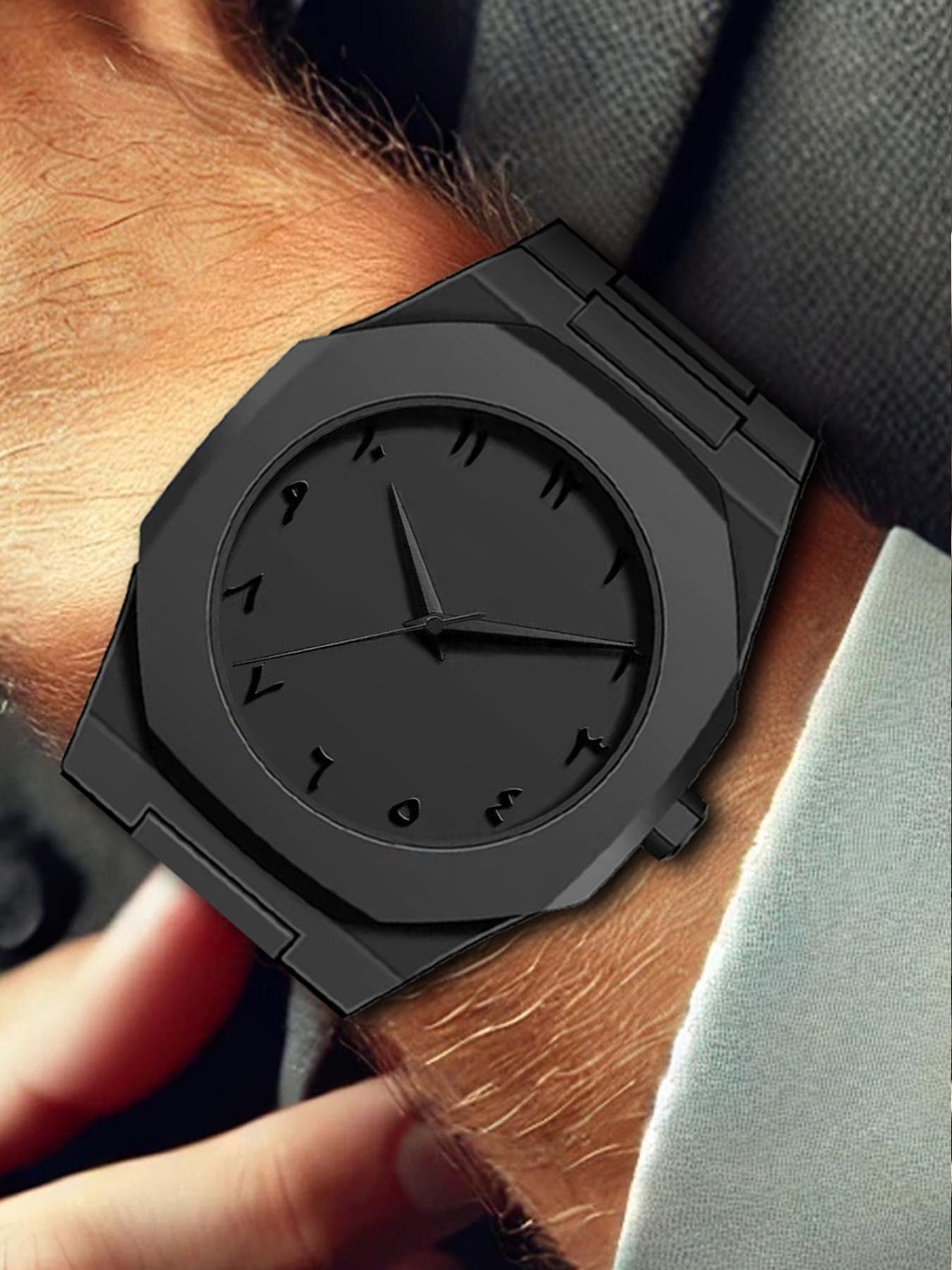 Men's Business Fashion Round Dial Quartz Watch, Fashion Watch for Party, Daily Clothing Decor, Trendy All-match & Exquisite Band Watch for Birthday Gift with Box