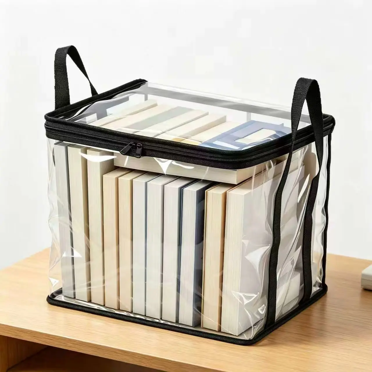 Clear Plastic Storage Box, Large Capacity Organizer Bin for Books Clothes, Space Saving Transparent Container, Easy View Design for Home & Office Tidying, Clothes Storage Boxes
