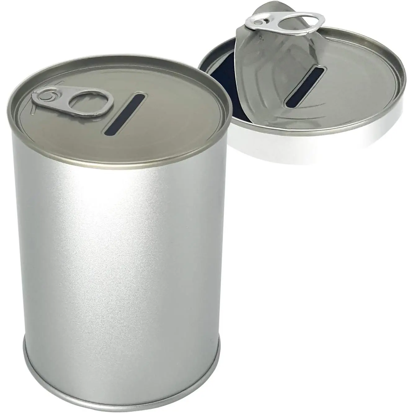 Silver Unbreakable Coin Piggy Bank for Kids, Home Supplies Home Decor, Easy-Open-End Lid Saving Box, Ideal Gifts