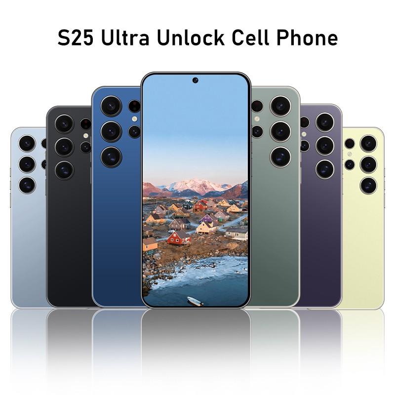 S25 Ultra Unlocked Android Smartphone, 6.56-Inch Screen, Dual Sim Slot, Quad-Core Cpu, 4g Network, 3+64GB RAM, 2850mah Battery, Touch Pen Included