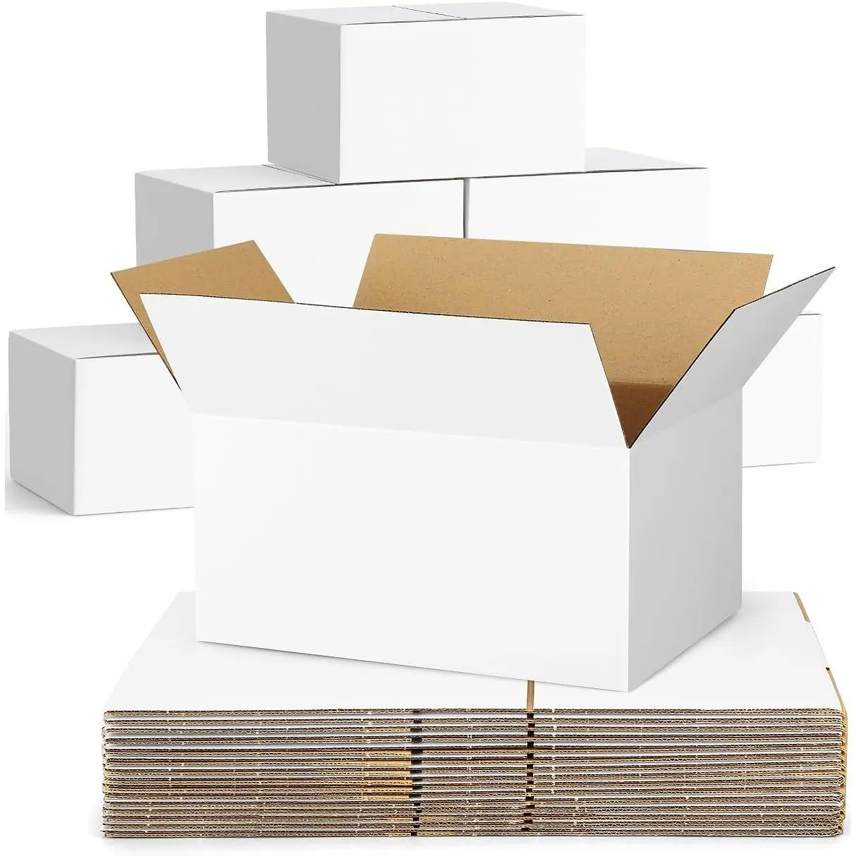 40-Pack Small Shipping Boxes 9x6x4, Corrugated Cardboard Boxes for Packaging Small Business, White Boxes Mailers