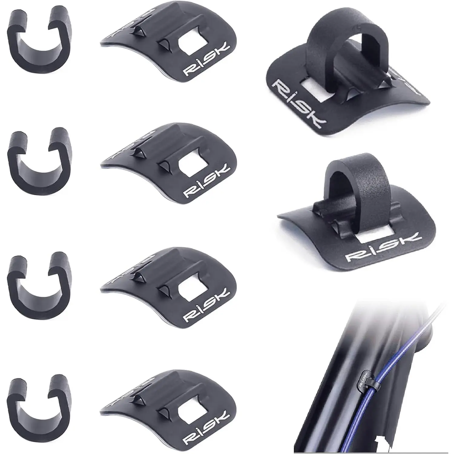 Alloy   Guides, 6 Sets Base + Clip, for   Shifter Derailleur , Fit for Line Tube Housing