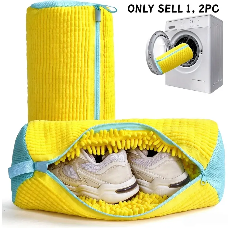 Durable Zipper Shoe Washing Bag, Shoe Bag for Washing Machine, Detachable Shoe Cleaning Bag, Storage Bag for Home Laundry, Laundry Organizer, Household Essentials