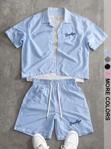 Viral Men's Brooklyn Checkered 2-piece Set | Casual Short Sleeve Button Up Shirt+Elastic Waist Shorts, Comfortable Fabric, Summer Street Wear, Available in Multiple Colors, Suitable for Daily and Vacation Wear ✨