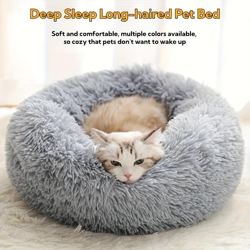 3 SIZE Winter Pet Bed for Cats & Dogs Plush & Warm with Multi-Color Choices Cozy All-Season Bed for Your Furry Friends Brown, Green, Pink, Purple & More Ultimate Comfort