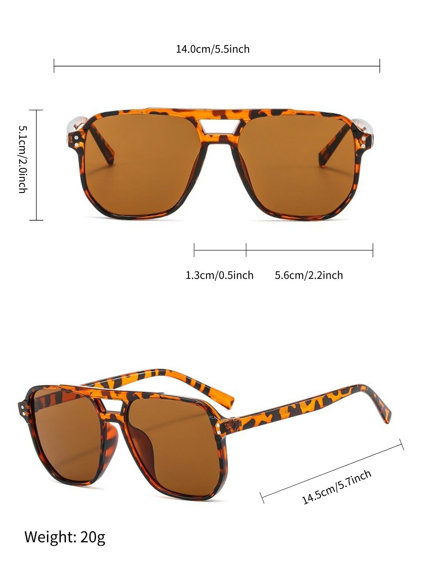 Unisex Vintage Aviator Sunglasses, Trendy Casual Tinted Lens Sunglasses for Everyday Use, Fashion Accessories for Outdoor Activities, Aviator Shades