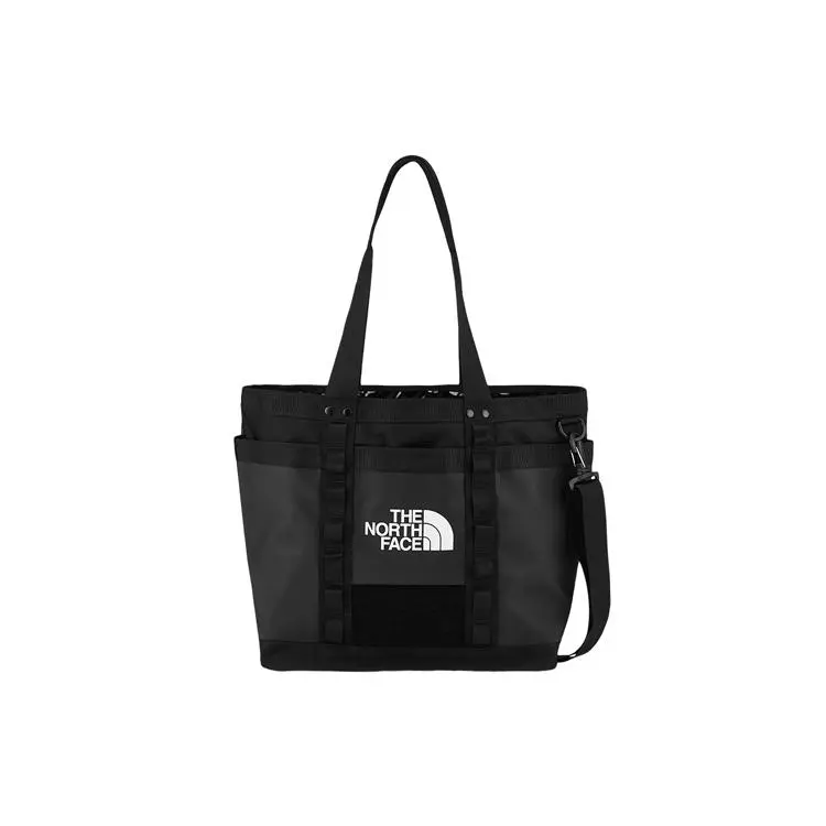 The North Face Casual Large-Capacity Tote Bag for Men and Women – Nylon, Handheld or Shoulder Carry, Classic Black