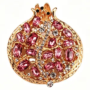 Light Luxury Pop Pomegranate Fruit Brooch Dress Pin Suit Dress Jewelry Accessory Gift