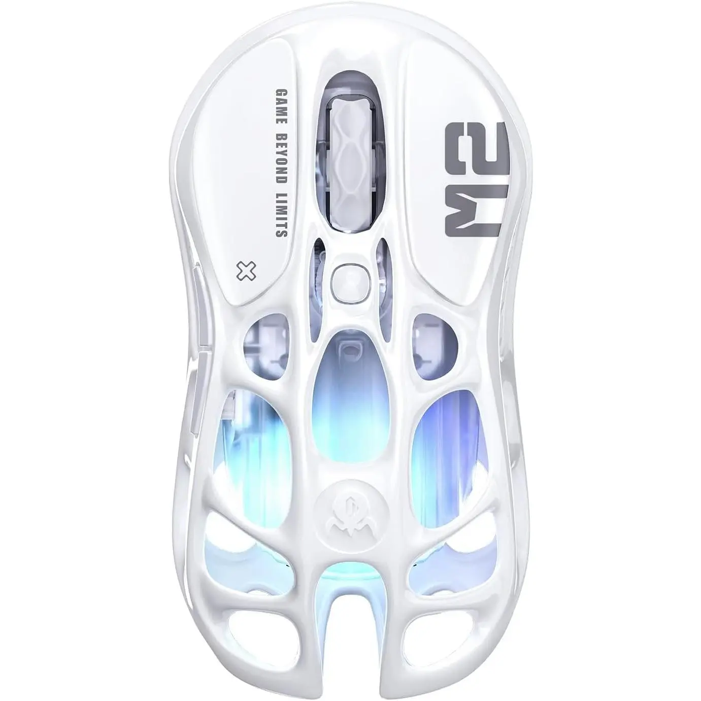 Mercury M2  Gaming  with 26,000 DPI, PAW3395DM Sensor -79g Lightweight Hollowed-Out Design -5 Programmable Buttons -5 Dynamic Lightsync RGB (White)