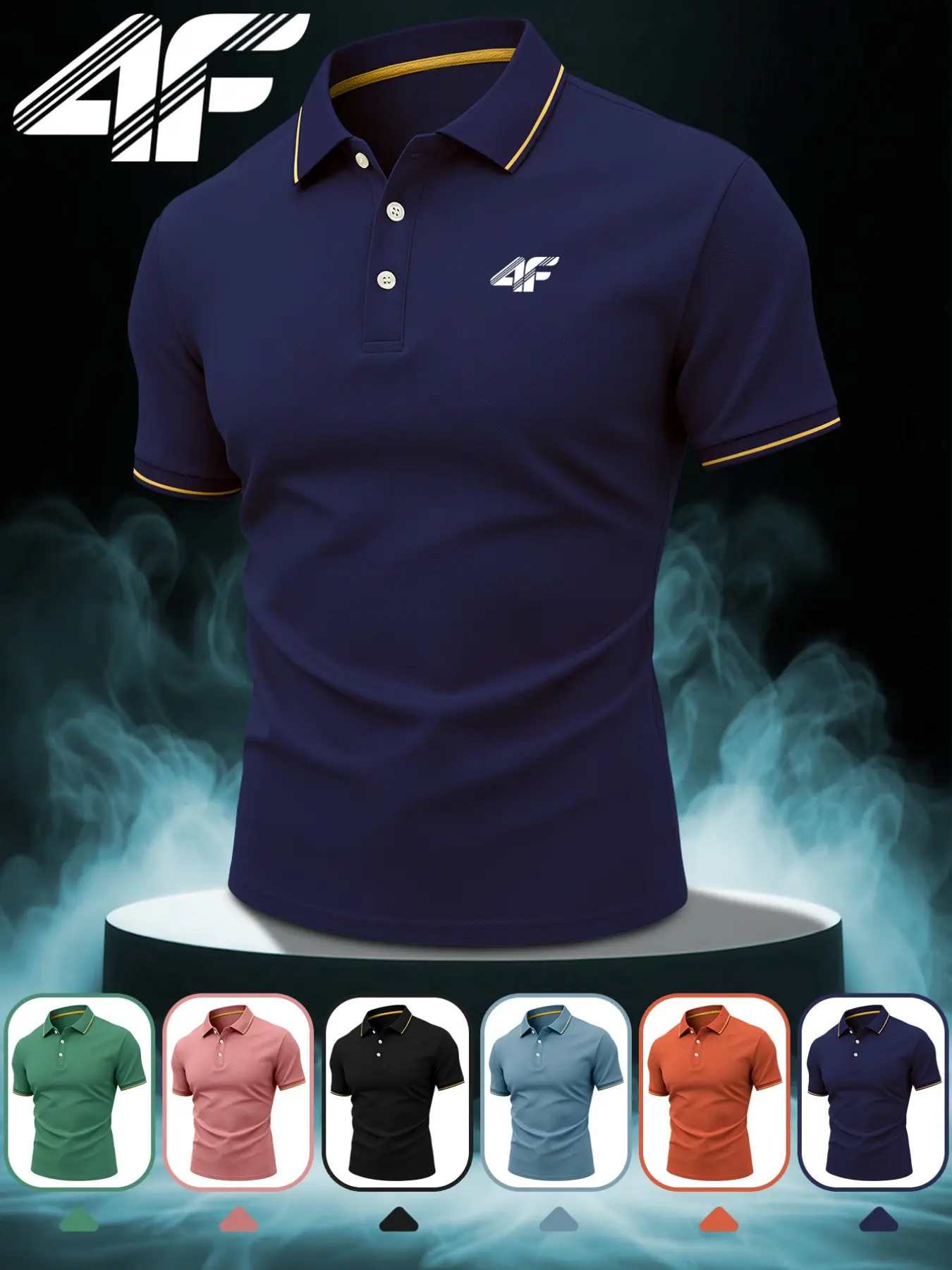New arrival minimalist letter print men's POLO shirt, fashionable quick-dry breathable fabric golf POLO shirt, polo shirt, versatile for business, sports, and home multiple scenes, extremely high quality and easy to care for.