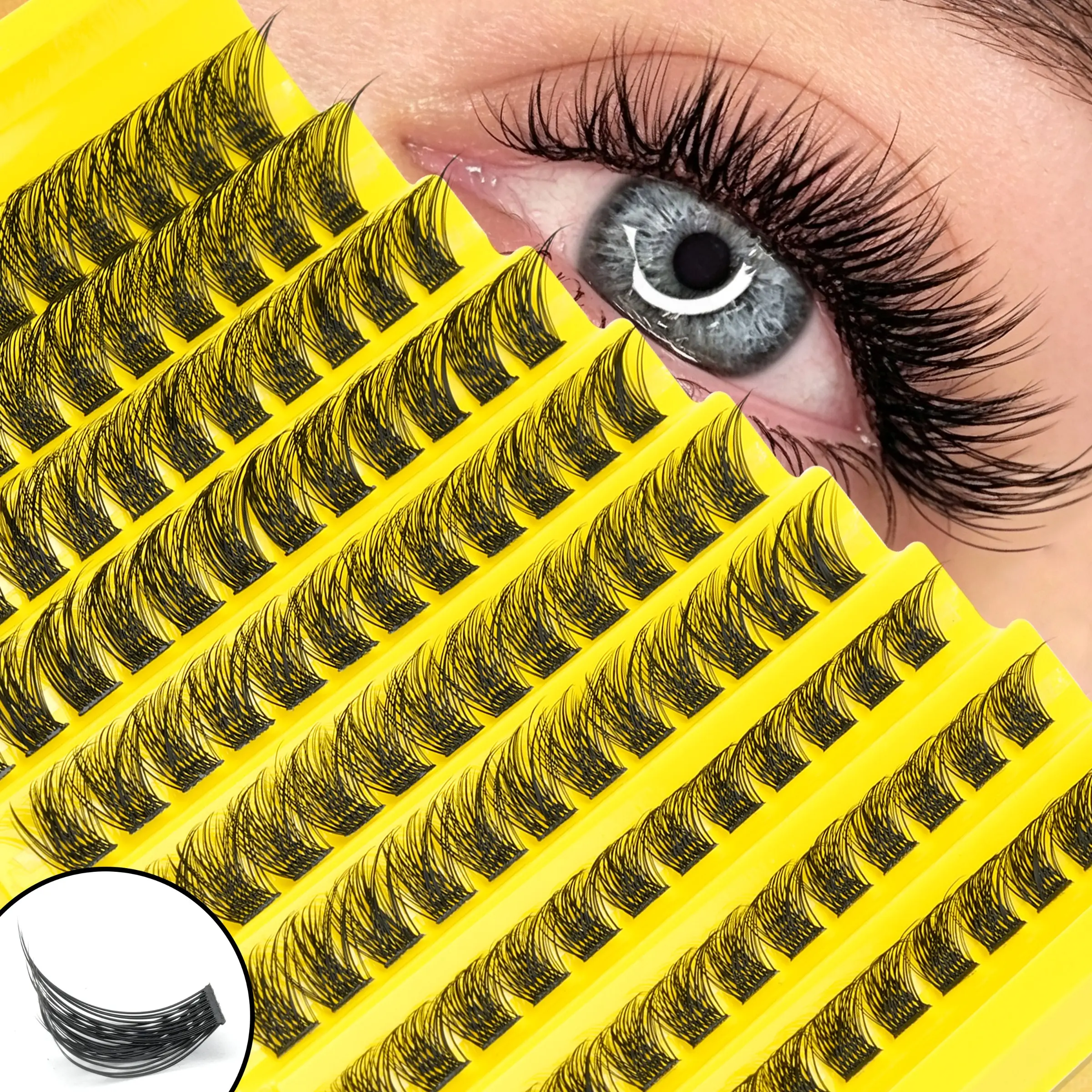 120 Pcs False Lash Set, DIY Lash Extensions, Mixed Length Design, Natural Long Fiber Flow, Suitable for Beginners, Any Occasion