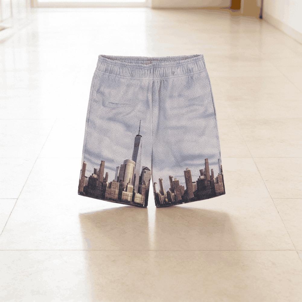 American Trendy Shorts Tree Trunk Graphics Casual Shorts Women Men Oversize Sports Trunks Street Short Pants Hawaii Beach Pants
