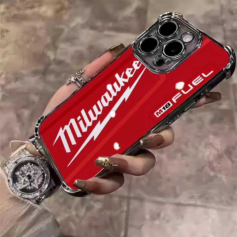 Milwaukee Phone Case C010 for iPhone 17/16/15/14/13/12/11 Xs Pro Max Plus - Anti-Drop, Shockproof, Transparent, Protective Screen Protector Protection Cover tough phone case accessory protection Casing Cellphone Smartphone