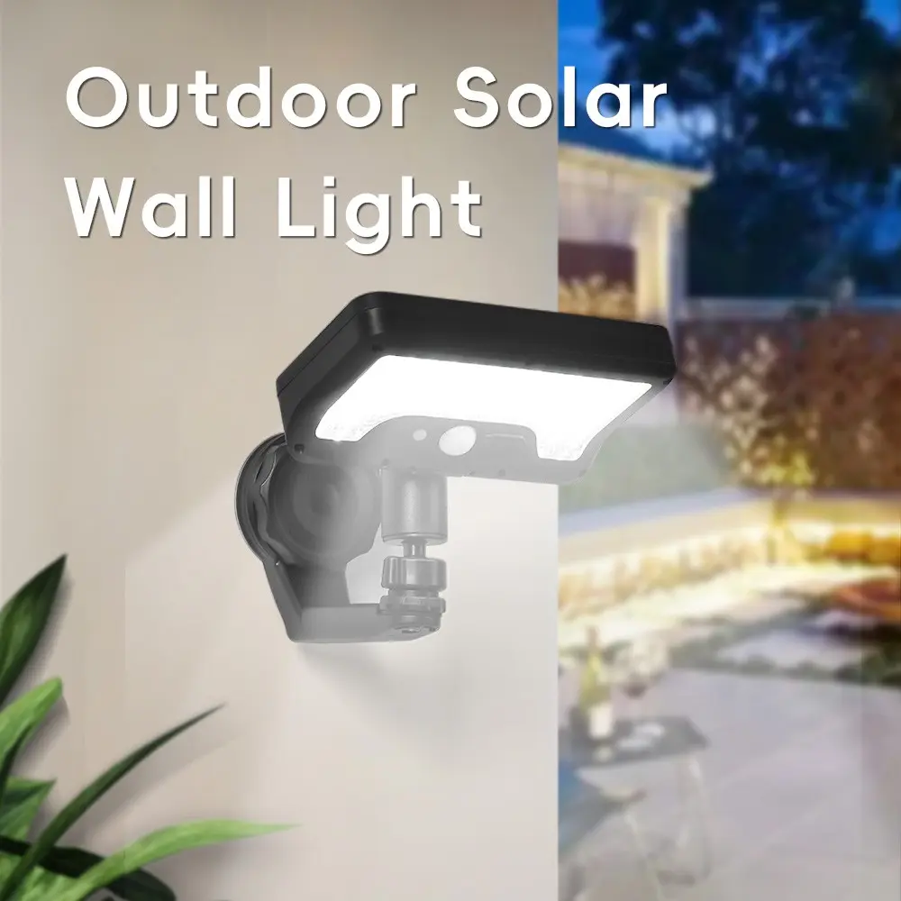 Magnetic Solar Wall Light, White LED Motion Sensor Outdoor Lamp, USB Rechargeable for Yard Fence Patio