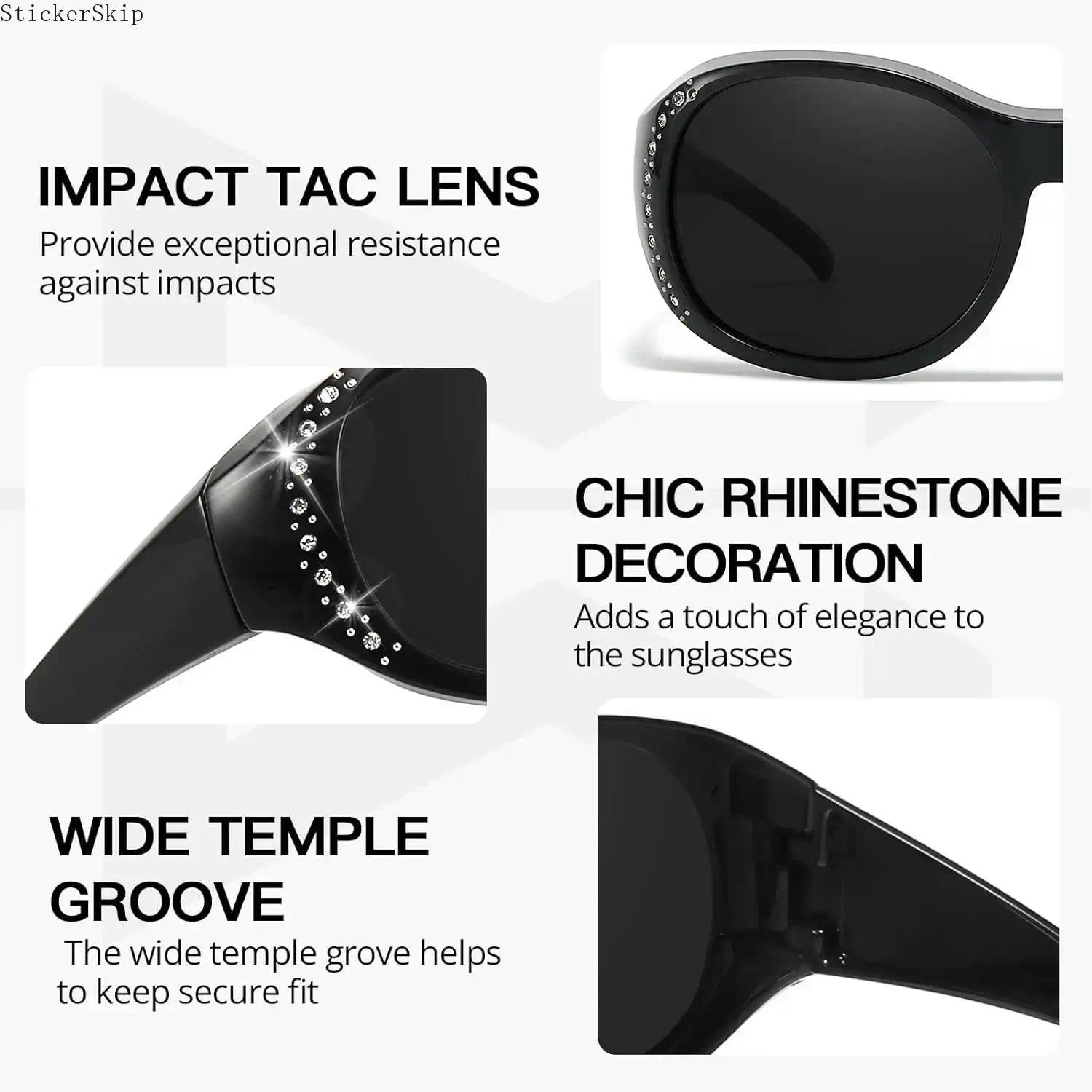 2026 Trendy Fit Over Sunglasses – Polarized UV400 Anti-Glare Oversized Shades with Shiny Frame for Men & Women, Wear Over Prescription Glasses, Lightweight Comfortable for Driving, Outdoor & Daily Use