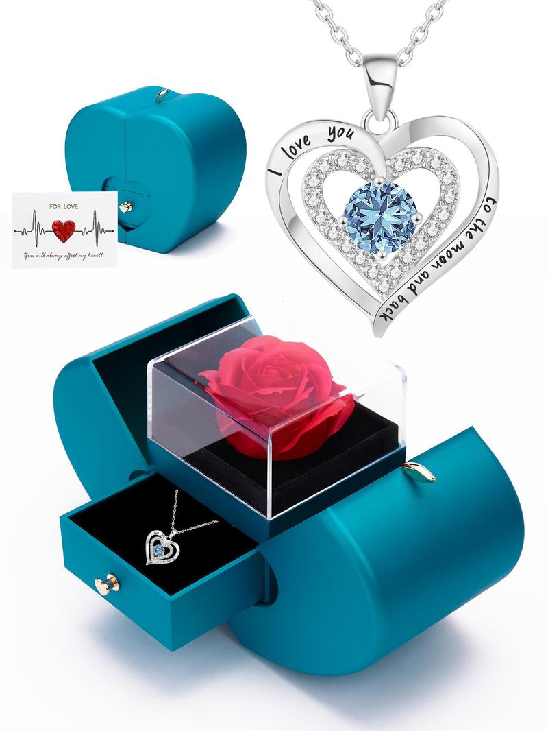 Hollow Out Heart Pendant Necklace, Fashion Rhinestone Decor Clavicle Necklace, Ideal Gift for Wife, Daughter, Mom, Grandma & Girlfriend